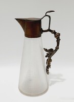 Antik üveg karaffa, kancsó, kiöntő