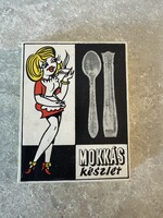 Retro magyar mokkás készlet – Elzett Művek, Berettyóújfalu – eredeti dobozban