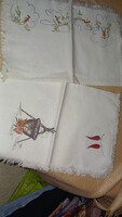 Retró magyaros textil szalvéták, törlők