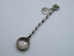 K281 Ottomán birodalom érmékből készült 800 ezüst kiskanál