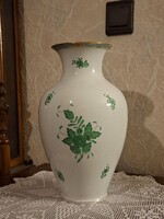 Herendi zöld Apponyi nagy váza! 32cm!