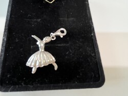 Ezüst táncos, balerina charm