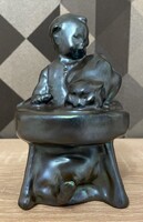 MÁSODIK ZSOLNAY AUKCIÓ! Antik Zsolnay nagyon ritka figura! Hibátlan állapotban! 1910-20-as évek!