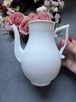Fehér Herendi porcelán kávéskanna, kávé kiöntő tető nélkül
