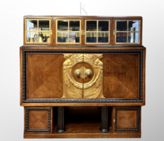 Antik könyvszekrény dolgozószobai szekrény tálaló