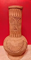 Natúr cserép váza 22/10 cm