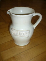 Tokajicum felíratú mázas kerámia cserép boros kancsó