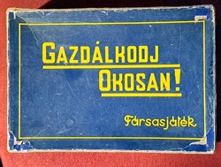 Gazdálkodj okosan! társasjáték – eredeti régi kiadás, pótlásnak való elemekkel, számolatlanul