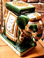 RETRO:Kerámia Idiai elefánt virágtartó