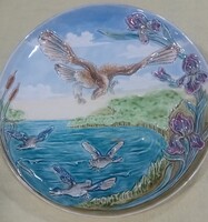 Steidl Znaim, XIX-ik századi majolika tál,  40 cm!