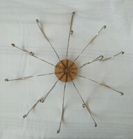 Kristálycsillár váz oldaldíszítőkkel, 51,5 cm-es átmérő, magasság 20 cm, alkatrésznek