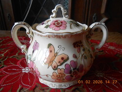 Zsolnay butterfly sugar bowl