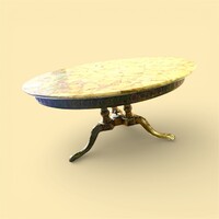 Márvány asztal zöld mozaik