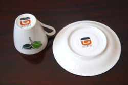 TOGNANA PORCELLANA D'ITALIA, RITKA, STÍLUSOS RETRO DESIGN, OLASZ PORCELÁN KÁVÉSCSÉSZE + ALJ