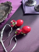 2 db húsvéti tojás virágcsokor díszítéssel