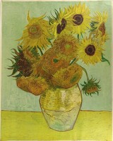 1Z127 Vincent Van Gogh : Váza tizenkét napraforgóval - nagyméretű reprodukció 85.5 x 68.5 cm