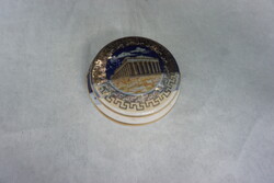 6 cm.-es görög porcelán ékszertartó eladó az Akropolisz képével.