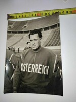 21x16cm 1958 Walter Zeman Austria FOOTBALL portre futball sajtófotó foci