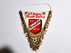 Nagyon régi  Flavia Solva szurkolói selyem zászló 30 x 23-3 cm