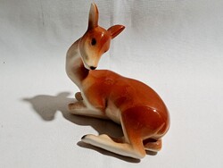 Aranyos Iris Cluj porcelán őzike figura 11 cm