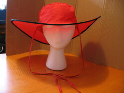 Összecsukható piros selyem női kalap