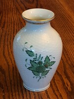 Herendi zöld Apponyi mintás váza jubileumi jelzéssel