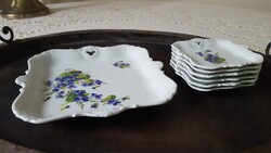 Gyönyörű Seltmann Weiden„Mozart”süteményestál,hat tányérkával