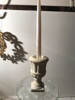 GYERTYATARTÓ - MŰKŐ - 13 x 8 cm - TÖMÖR - NEHÉZ -  TÖRTFEHÉR - gyertyaméret - 2 cm   - HIBÁTLAN