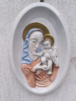 Ritkaság ! Herendi porcelán Fali kép Hàzi àldàs jellegű ! Relief ! Antik jelzéssel . 1939 Jubileumi