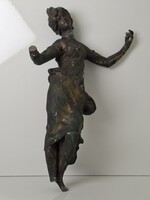 Antik spiáter nő szobor torzó fa talapzattal