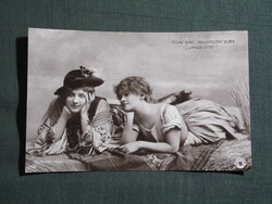 Képeslap,Fedák Sári,Medgyaszay Vilma színésznő,János vitéz,Strelisky kiadás Bp. 1905-