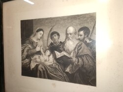 W. Unger Német művész rézkarc XIX. Század antik