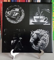 Gravírozott csempe kép dekorkép 15x15 cm