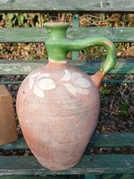 RÉGI népi CSERÉP csali korsó