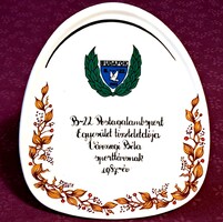 B-22 Postagalamb Egyesület Különdíja Budafok Hollóházi porcelánból