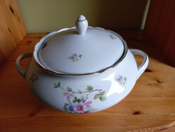 Antik Carl Knoll (Karlovy Vary) áttört porcelán kínáló tál