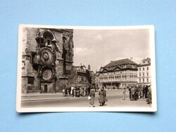 Képeslap (8) - Csehszlovákia (Csehország) - Prága - Régi városháza órája 1950-es évek - (9x14 cm)