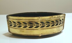 Szecessziós stílusú réz virágrendező (jardiniére), kaspó