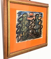 Bene Géza(1900-1960): Tájkép fákkal