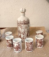 VINTAGE Bavaria Altenkunstadt PORCELÁN ITALOS PÁLINKÁS KÉSZLET - Art&Decoration