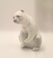 Lladro 1208 spanyol porcelán ülő jegesmedve 12cm