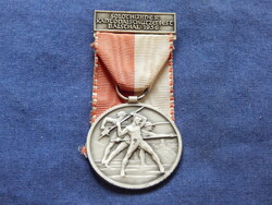 Solothurner Kantonalschützenfest Balsthal 1956-svájci lövész kitüntetés szalaggal (Huguenin)