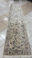 4272 ÁLOMSZÉP Iráni Nain kézi gyapjú perzsa futó szőnyeg 68X300CM