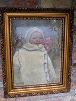 Sass Árpád (1896-1957): Portré. Olaj-vászon.