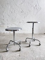 Vintage svájci Bauhaus industrial krómozott forgószékek