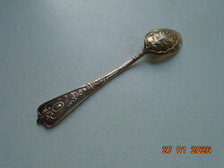 19.sz Norvég ezüst mokkás kanál jellegzetes forma és minta világgal