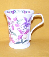 Angol virágos porcelán bögre Dunoon