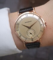Jaeger - LeCoultre 18 K arany tokos elegáns vintage öltönyóra - szervizelve, Tiktakwatch garanciával