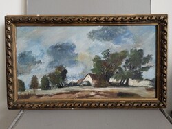 Antik festmény keretben