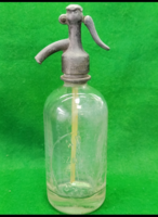 1/2 L. ADRIA szikvízgyár szódásüveg ,nem fejazonos ónfejjel. 1928